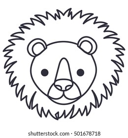 Isolated lion cartoon design