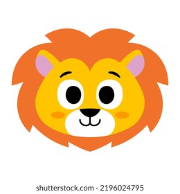 Isolated lion happy Avatar cartoon Vector