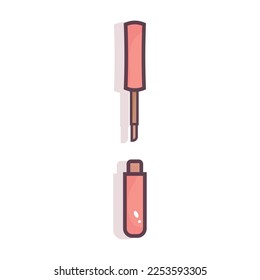 Isolated lip gloss colored fashion icon Vector