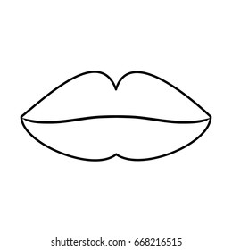 isolated lips icon image 