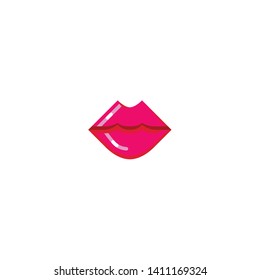 Isolated Lips Vector Icon, Emoji, Emoticon