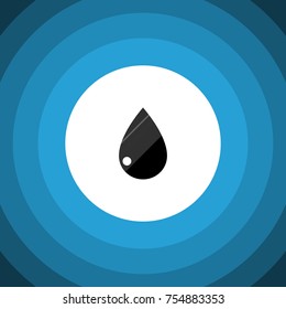Isolated Liquid Drop Flat Icon. Droplet Vector Element Can Be Used For Liquid, Drop, Droplet Design Concept.