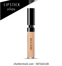 Isolated Liquid Lipstick. Droplet. Vector illustration.