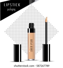 Isolated Liquid Lipstick. Droplet. Vector illustration.