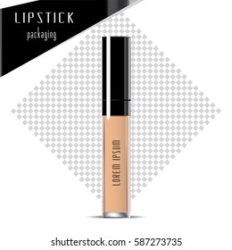 Isolated Liquid Lipstick. Droplet. Vector illustration.