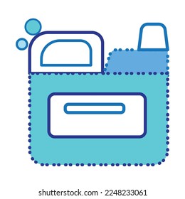 Isolated liquid soap bottle cleanliness icon Vector