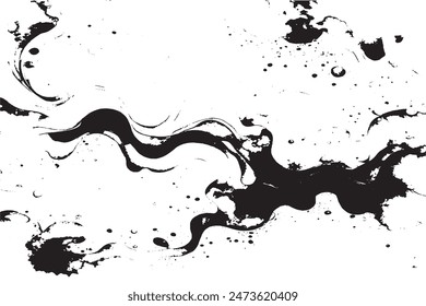 Isolated Liquid Splash on White Background with Pale Gray Water