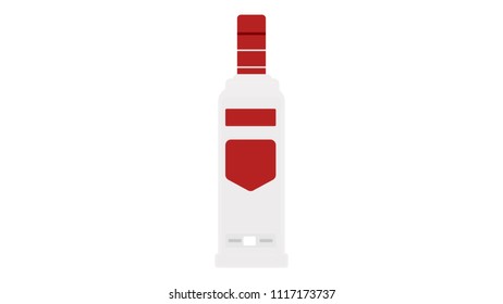 Isolated Liquor Bottle Illustration