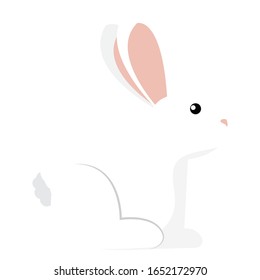 Isolated little rabbit. Cute bunny - Vector illustraiton