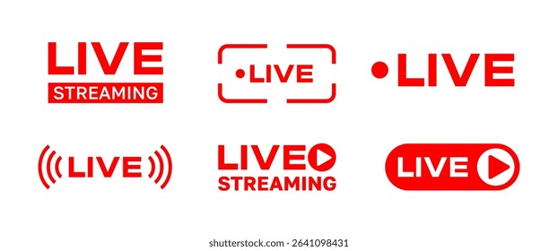 Isolated Live streamingvector icon design, Live Status tab illustration for Social media, Digital marketing graphic elements, Editable