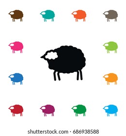 Isolated Livestock Icon. Lamb Vector Element Can Be Used For Livestock, Lamb, Sheep Design Concept.