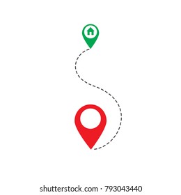 Isolated location icon on a white background, Vector illustration