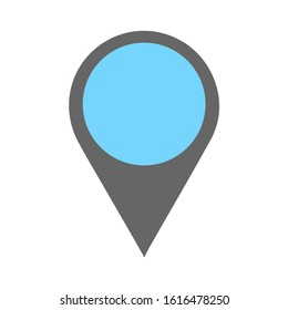 isolated location icon. Positioning sign in map. Pin vector illustration.