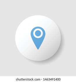 isolated location icon vector. modern 3d icon button. 