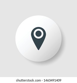 isolated location icon vector. modern 3d icon button. 