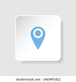 isolated location icon vector. modern 3d icon button. 