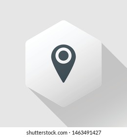 isolated location icon vector. modern 3d icon button. 