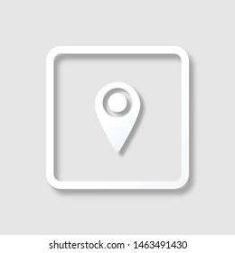 isolated location icon vector. modern 3d icon button. 