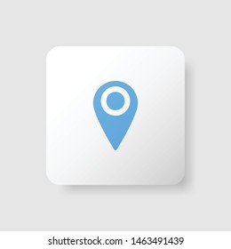 isolated location icon vector. modern 3d icon button. 