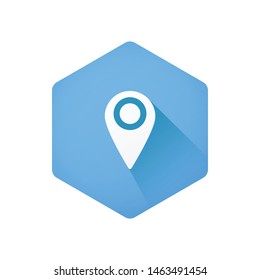 isolated location icon vector. modern 3d icon button. 
