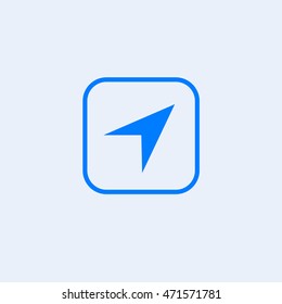 Isolated location vector icon on whatsapp mobile application