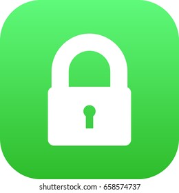 Isolated Lock Icon Symbol On Clean Background. Vector Padlock Element In Trendy Style.