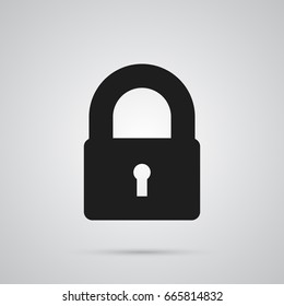 Isolated Lock Icon Symbol On Clean Background. Vector Padlock Element In Trendy Style.