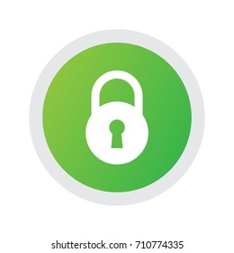 Isolated Lock Icon Symbol On Clean Background. Vector Padlock Element In Trendy Style.