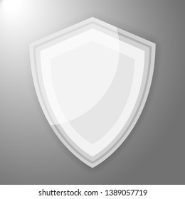Isolated logo of protection for web, mobile and pc app. Armor icon for game elements. Vector illustration.