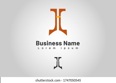 Plantilla de logotipo aislado Empresa inicial, utilizada para marcas, marketing, impresión y sitio web