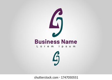 Plantilla de logotipo aislado Empresa inicial, utilizada para marcas, marketing, impresión y sitio web
