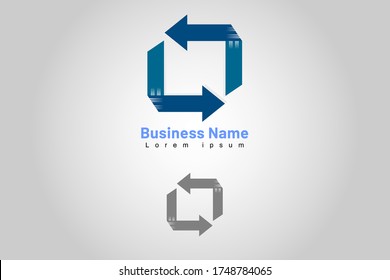 Isolated Logo Template Initial Company, verwendet für Markenzeichen, Marketing, Druck und Website