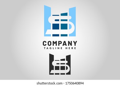 Plantilla de logotipo aislado Empresa inicial, utilizada para marcas, marketing, impresión y sitio web