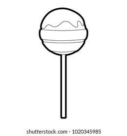 Isolated lollipop candy design