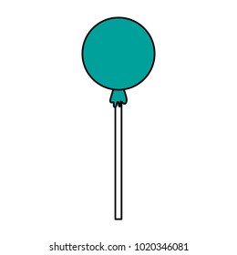 Isolated lollipop candy design