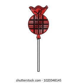 Isolated lollipop candy design