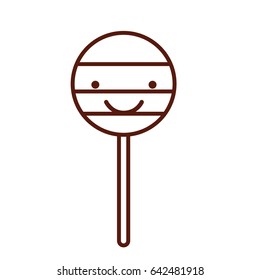 isolated lollipop candy on stick