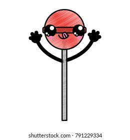 Isolated lolly pop design