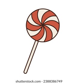 Isolated lolly. Vector illustration of Element of Christmas and festive events Lolly candy sucker for kids