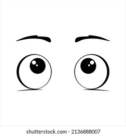 Isolated look up eyes cartoon. Vector illustration design