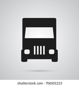 Isolated Lorry Icon Symbol On Clean Background. Vector Truck  Element In Trendy Style.