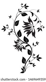 Isolated Lotus design (Vector Motif) 