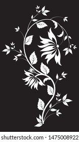 Isolated Lotus design (Vector Motif) 