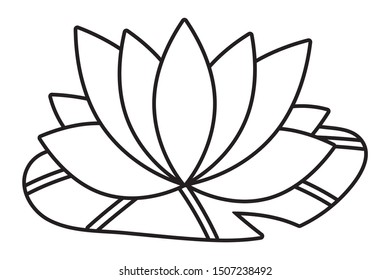 Isolated lotus flower ornament design