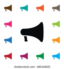 Isolated Loudspeaker Icon. Announcement Vector Element Can Be Used For Loudspeaker, Announcement, Amplifier Design Concept.