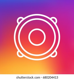 Isolated Loudspeaker Outline Symbol On Clean Background. Vector Speaker Element In Trendy Style.
