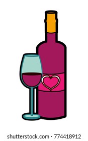 Isolated love bottle design