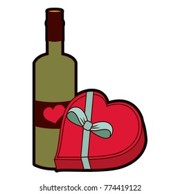 Isolated love bottle design