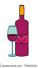 Isolated love bottle design