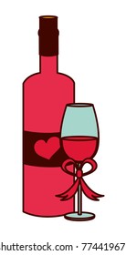 Isolated love bottle design